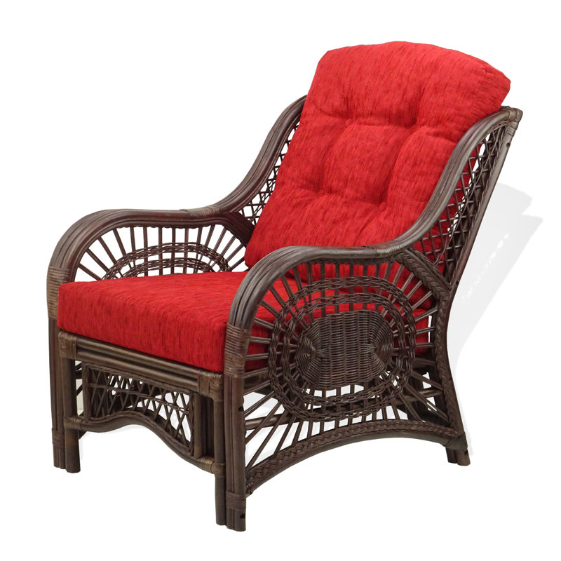 Fauteuil capitonné de 28 po de large Lillebonne, Rouge