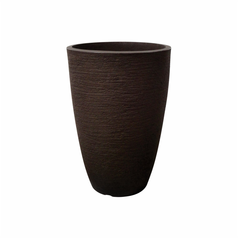 Pot à fleurs en plastique Mccasland, Café, H 17,3 po x l 11,8 po x P 11,8 po