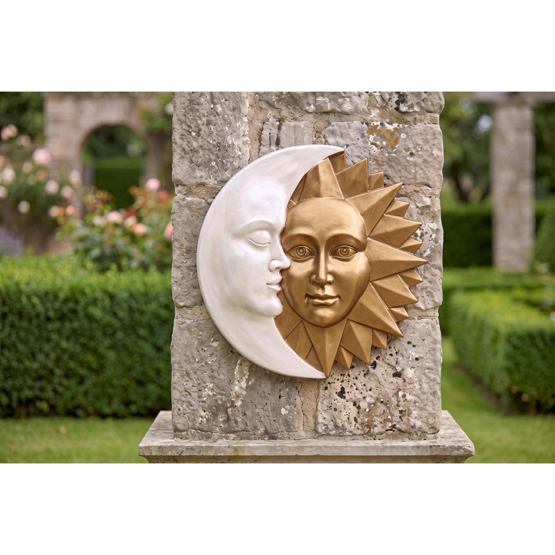 Celestial Harmony Sun and Moon Wall Sculpture
