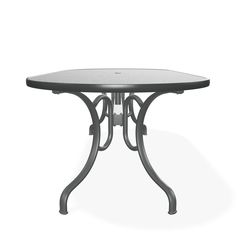 Outdoor Oval Dining Table, Gray/Graphite