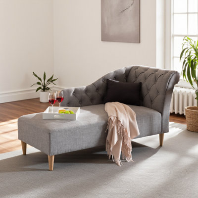 Laurelei Tufted One Round Arm Chaise Lounge