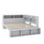 Lit de jour en bois avec armoires de rangement, étagère à chaussures et rangement sous le lit, lit d'angle avec port USB-1843036458