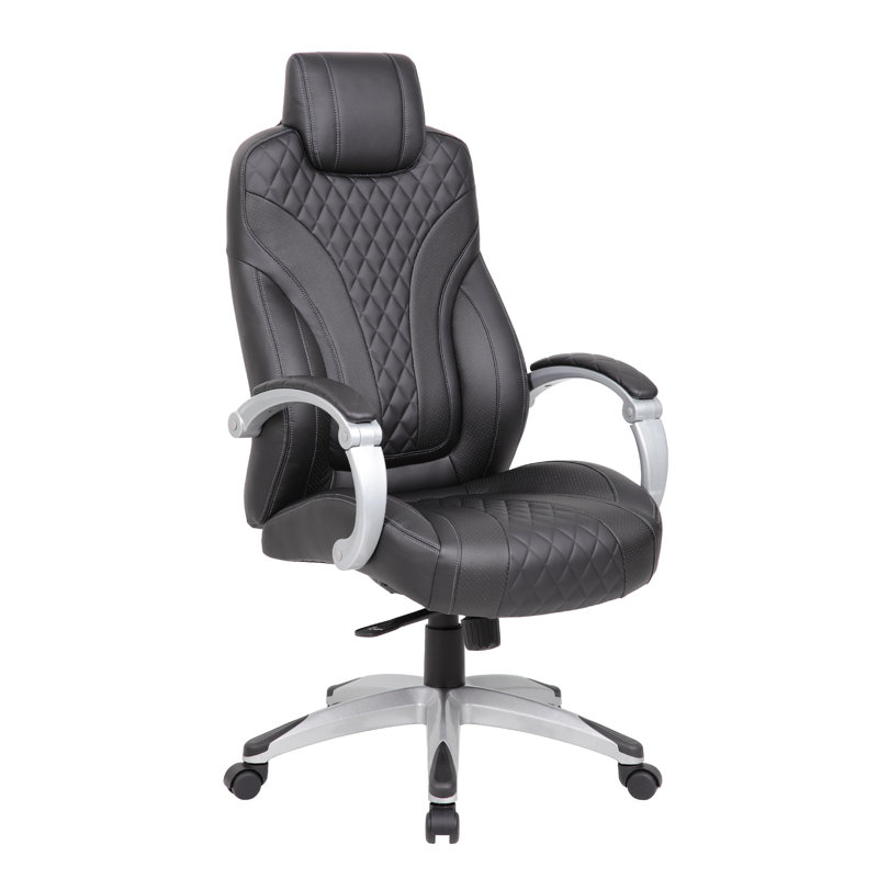 Fauteuil de direction Kelly Kelly, Caressoft Vinyle plus gris foncé