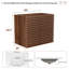Meuble-lavabo mural 30 po en noyer sans lavabo