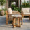 Table d'appoint ronde 18 po avec base en bois massif et plateau de table en béton Alton - Patio et jardin
