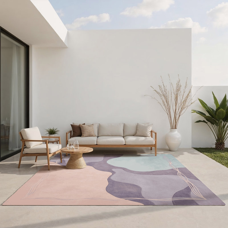 Tapis intérieur et extérieur Seafoam Glow, Rectangle 4pi x 6 pi