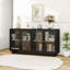 Console en bois avec porte, tablettes