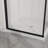 Premium Modern Frameless Shower & Tub Doors, Matte Black 36x36