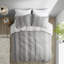 Full/Queen Bed Duvet Cover, Cotton In Grey And Designs Sized Bedding With Secure Ties