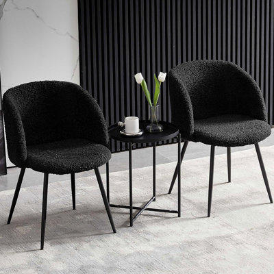 Ensemble de 2 chaises Sherpa, noir