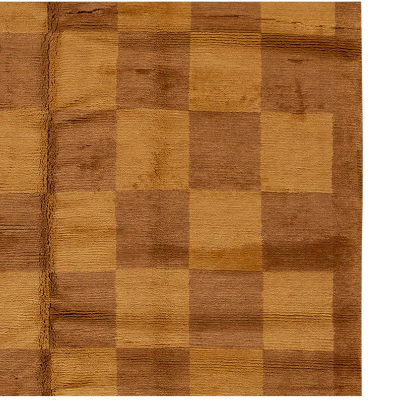 Handmade Wool Checkered Area Rug