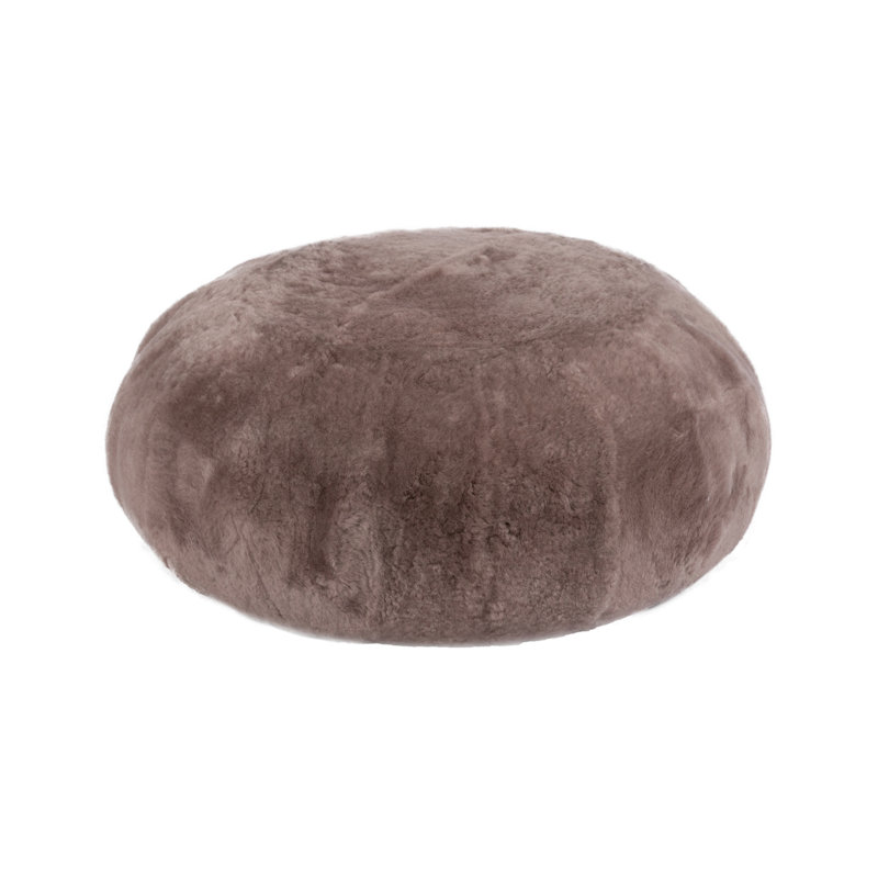  Repose-pieds Furniture Shearling Round Bark, Écorce