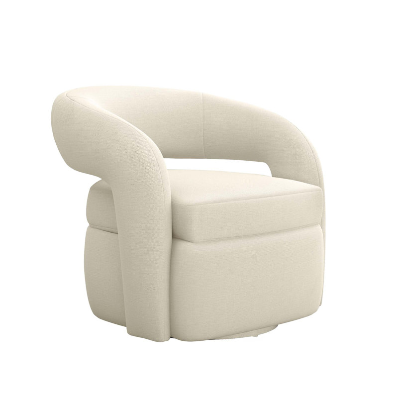 Fauteuil demi-tonneau pivotant de 32 po Targa, Pur