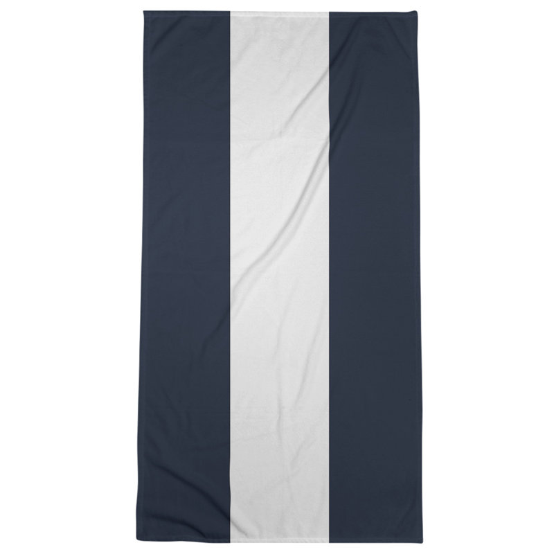 Microfiber Bath Towel, Tennessee Red Football Dark Navy Blue/White