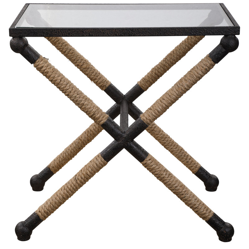 Baugher Glass Top End Table