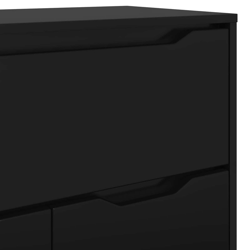 Bathroom Cabinet Height Adjustable with Drawer Engineered Wood Storage, Black