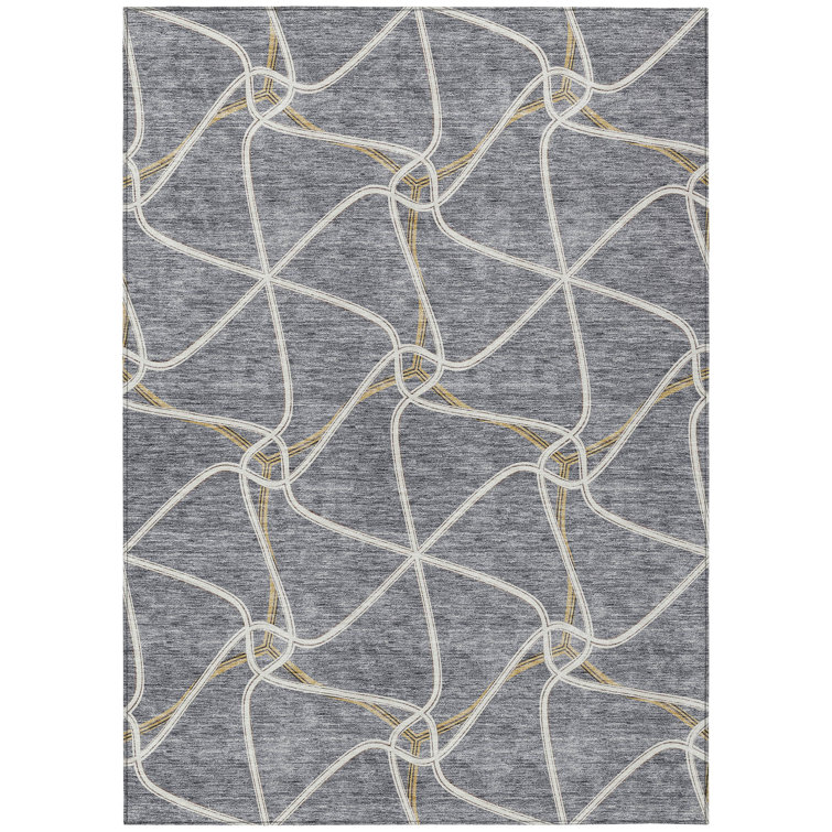  Aleg Area Rug with Non-Slip Backing