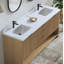 Ensemble de meuble-lavabo gris Maxbano -112554765-112954088