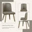 Ensemble de 2 chaises d'appoint Waylon en cuir synthétique gris et finition chêne gris