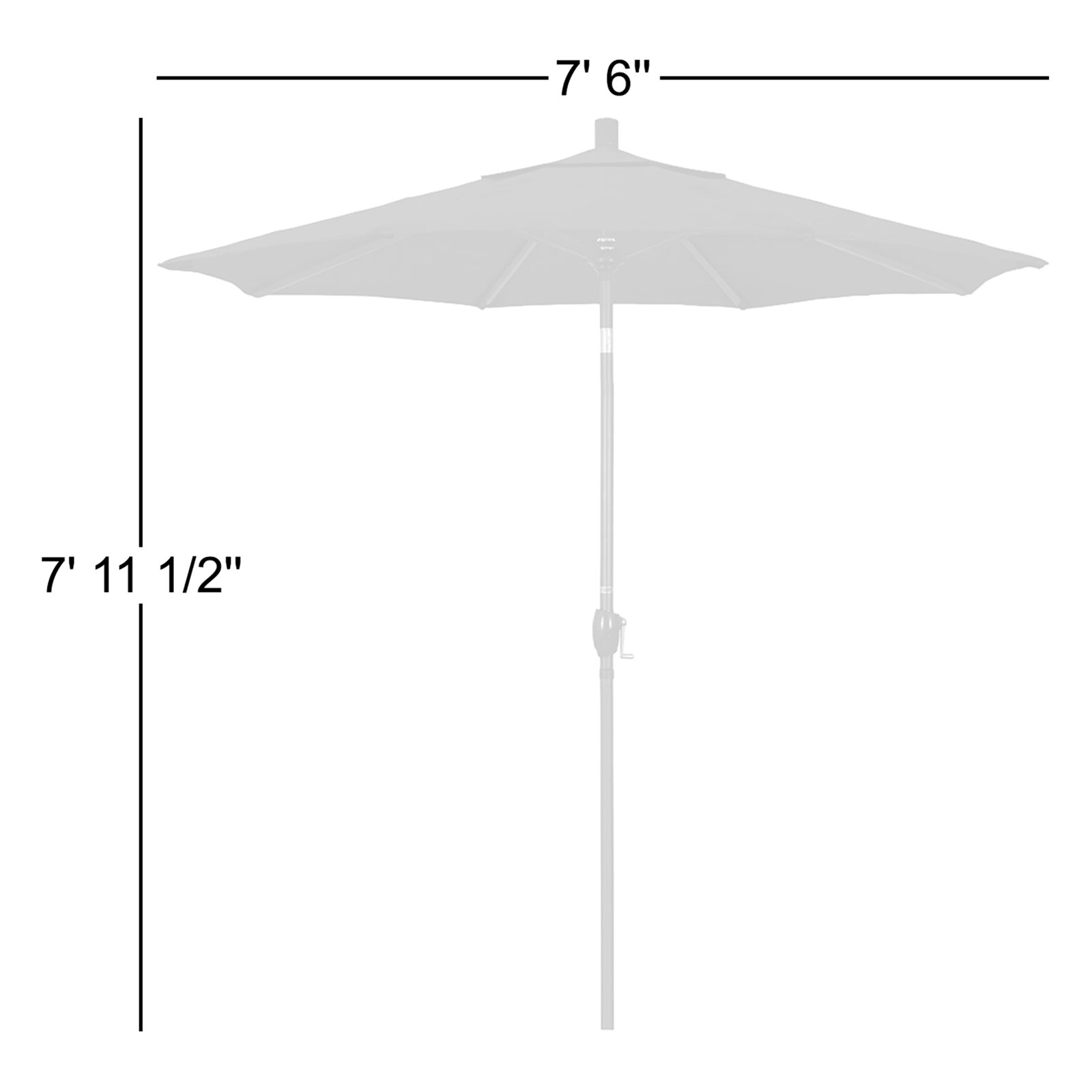 90'' Outdoor Umbrella, Navy Blue- Olefin