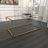 Honea Metal Gold Coffee Table with Clear Glass Top and Acrylic Legs