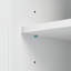 Armoire de rangement haute avec deux tiroirs pour salle de bain / bureau, blanc, buffet-330565327