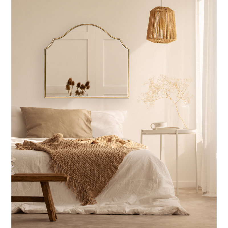 Miroir d'appoint Aleeza, Doré, 27,5 po x 31,5 po