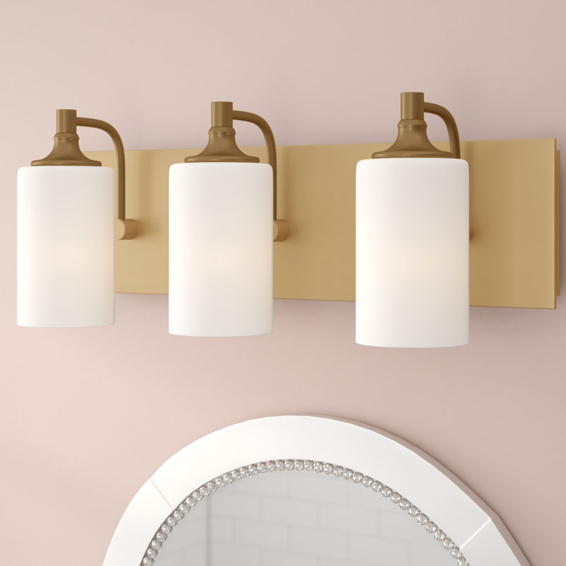 Éclairage pour salle de bain 3 lumières Brylan, Laiton vieilli