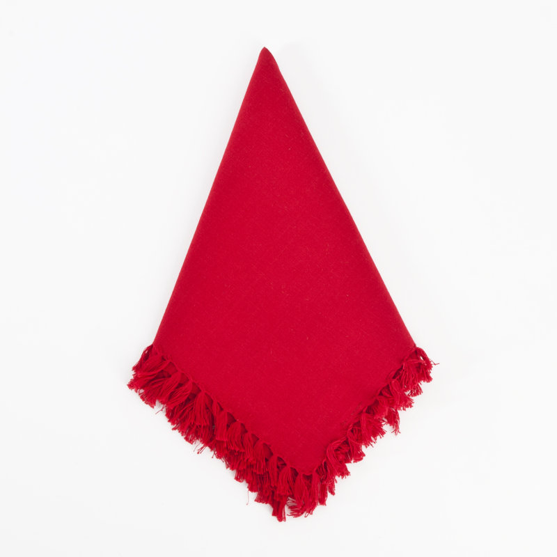 Serviette de table en coton 20 po Sabrina Design, Rouge