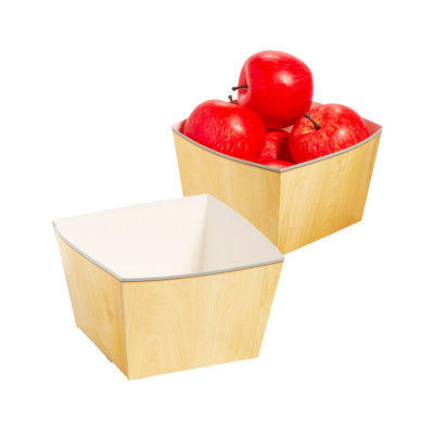 Boîtes de réception en forme de pomme à grain de bois Fun Express - 12 pièces