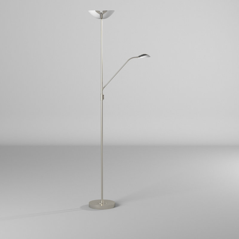 Gerard 71'' LED Torchiere Floor Lamp, Matte Nickel