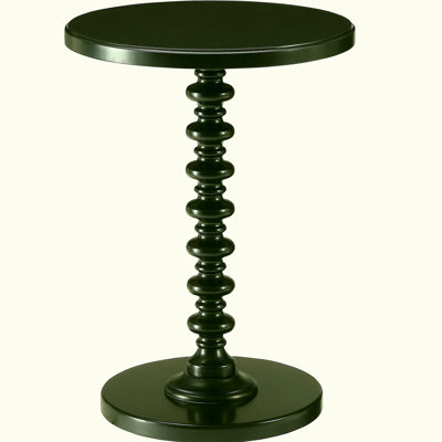 Table d'appoint circulaire noire en bois