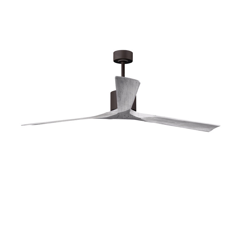 Nan XL 3 - Ventilateur de plafond, Bronze texturé, Ton bois de grange