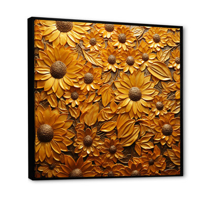 " Golden Radiant Sunflower Blooming "