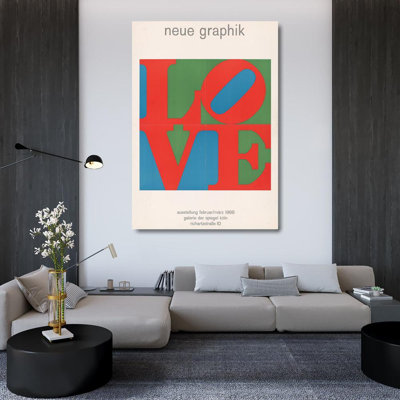 «Love. New Graphics» par Robert Indiana - Art mural sur toile tendue avec châssis