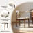 Modern 5/7 Pieces Dining Room Sets, Pre-Assembly Round Dining Table Sets, Sintered Stone Tabletop Kitchen Dining Table Set With Upholstered Chairs-1108179493-1108179490-1108179495