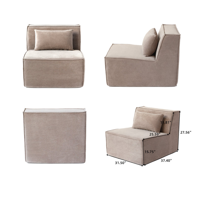 Chaise simple (côté moyen), Kaki