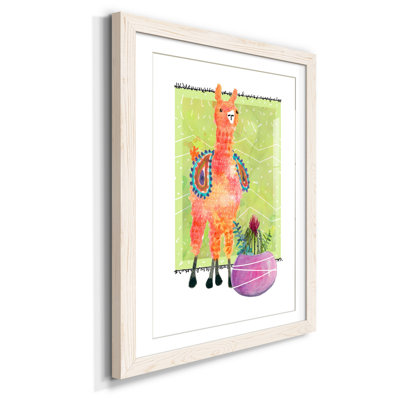 «Lovely Llama I», reproduction d'art sur papier encadré