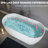 69" Matte White Freestanding Soaking Bathtub, Stone Resin, Stable Installation, Comfortable Luxury Bathtub In White, Solid Surface, To Stains, Spacious Interior