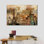 Rustic Landmark World Map Canvas Print