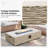 50000 Maximum BTUs Concrete Round Liquid propane Fire pit table