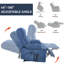 Fauteuil inclinable en chenille robuste avec deux moteurs, idéal pour la relaxation et le massage par vibration