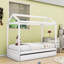 Lit simple en bois avec lit gigogne