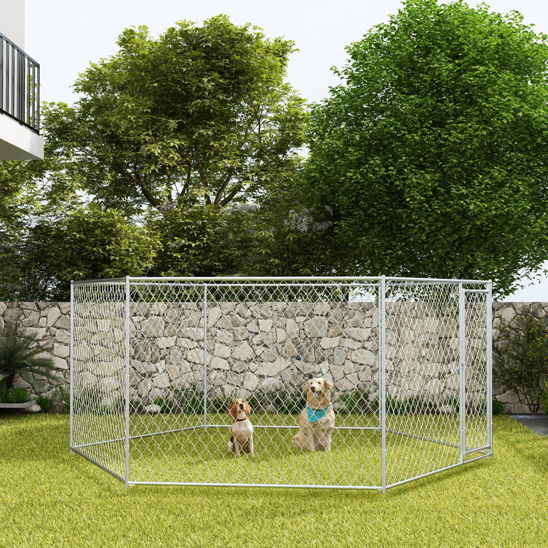 Galvanized Steel Pet Pen Pawhut