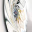 Art floral en verre coloré blanc - Grand art mural à motif floral sur toile-908805942-938230684-854634612