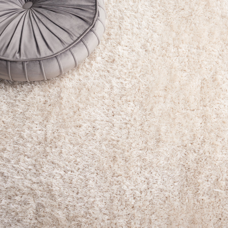 Jayne Shag Hand Tufted Performance Solid Color Rug, Square 3'