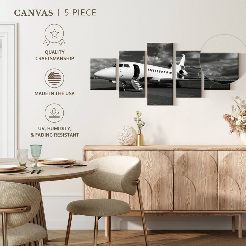 Boarding Private Jet, 30" H x 68" W