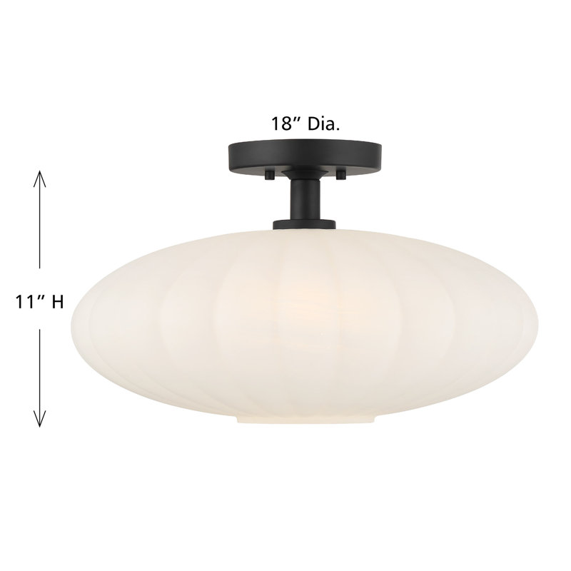 Plafonnier 1 lumière Mason en noir mat, Noir mat