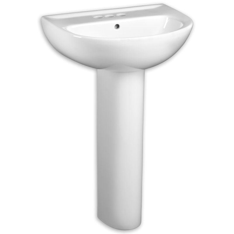 American Standard Evolution 18.75'' Vitreous China U-Shaped Bathroom Sink with Overflow, White