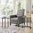 Baina 23.5"H Round Nesting End Table Set with Metal Frame-1715767553